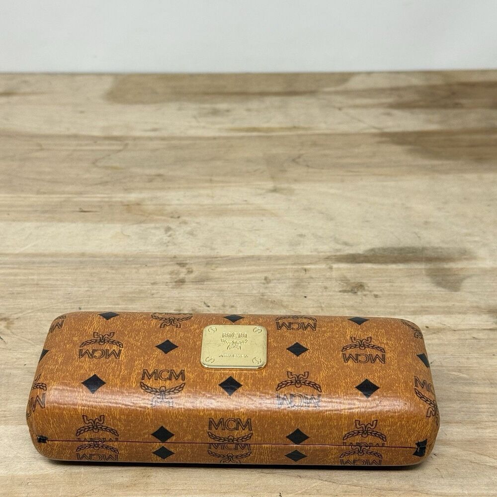 MCM COGNAC BROWN CASE AUTHENTIC OPTICAL EYEGLASSES CASE ONLY